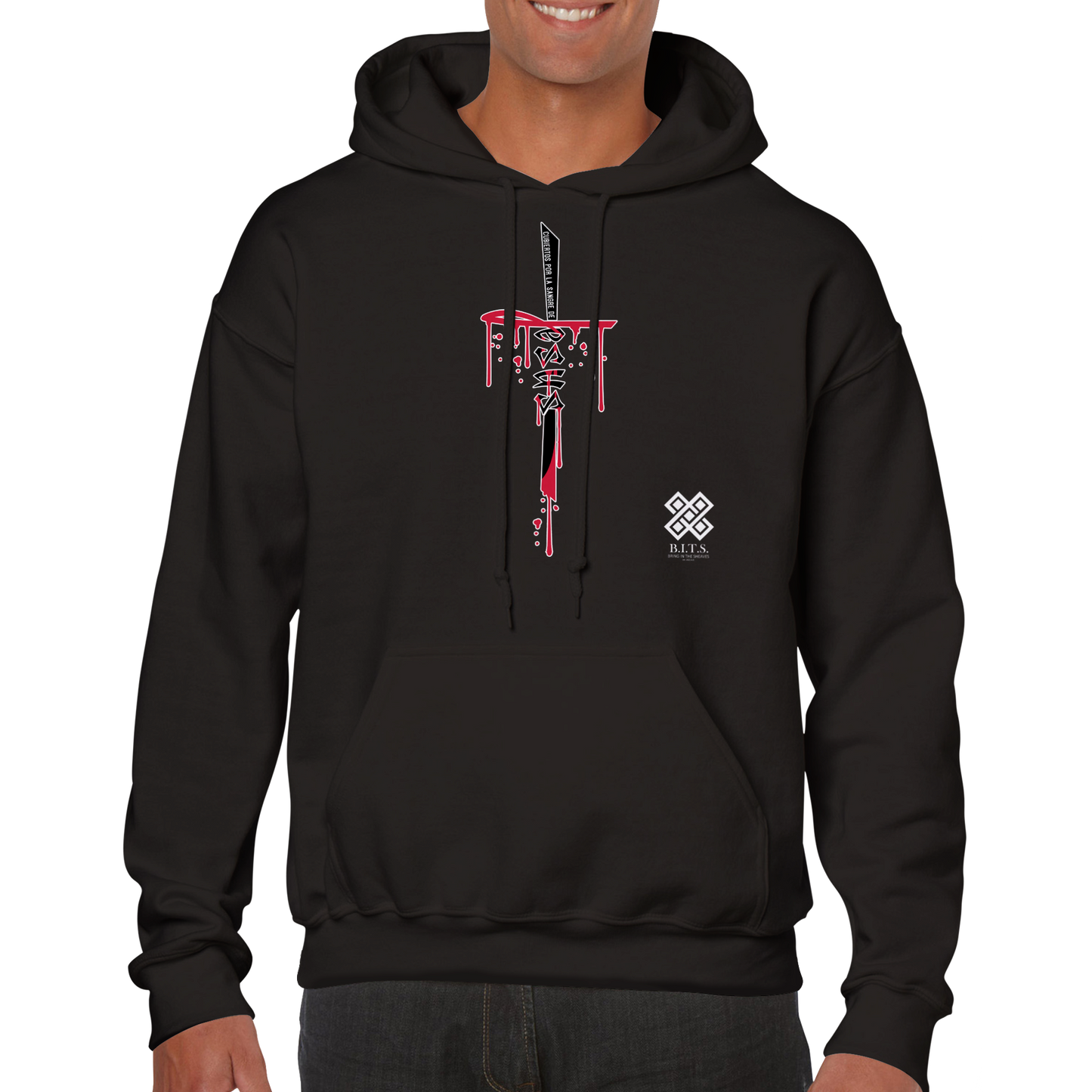 Cubierto Por La Sangre De Cristo, Sudadera con Capucha Clasica - Unisexo