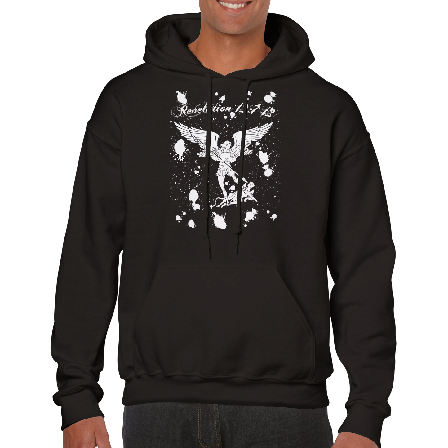 Revelation 12:7-12 Arch Angel Michael Conquers, Classic Unisex Pullover Hoodie