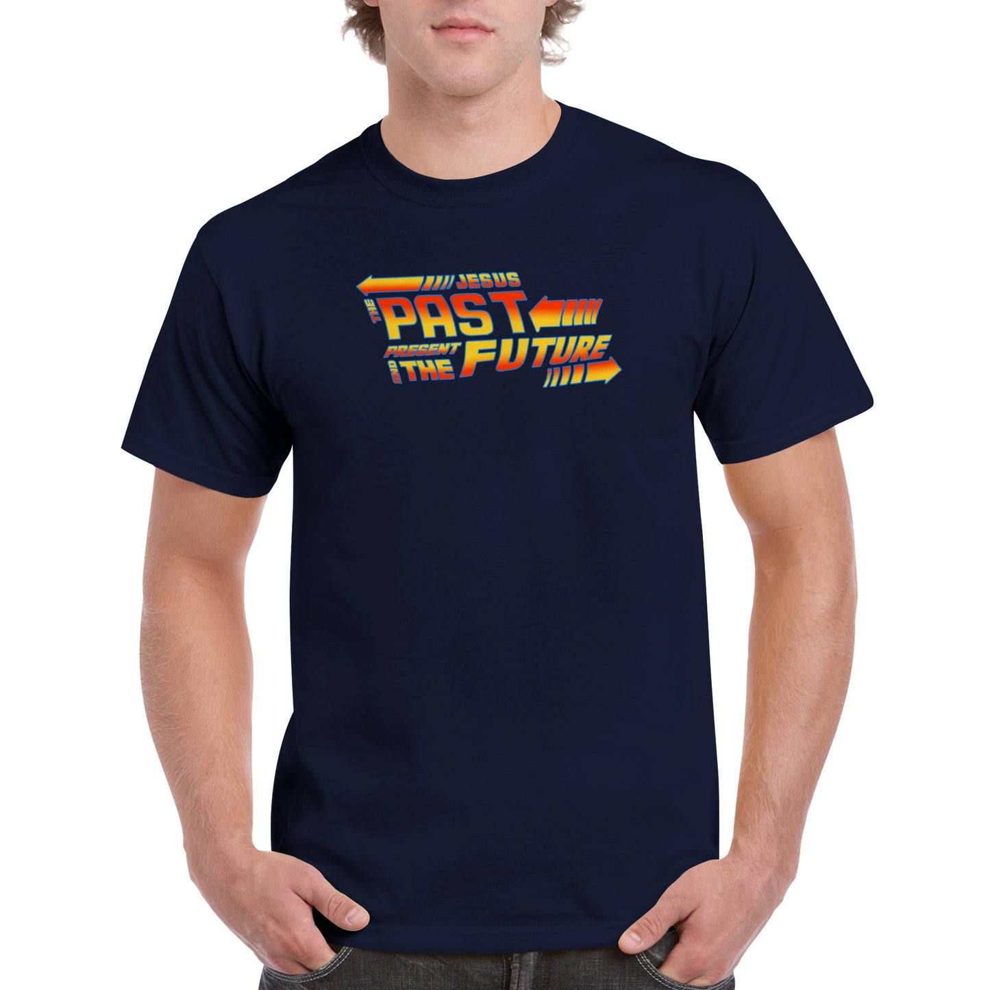 Jesus - The Past, Present & The Future, Heavyweight Unisex Crewneck T-shirt