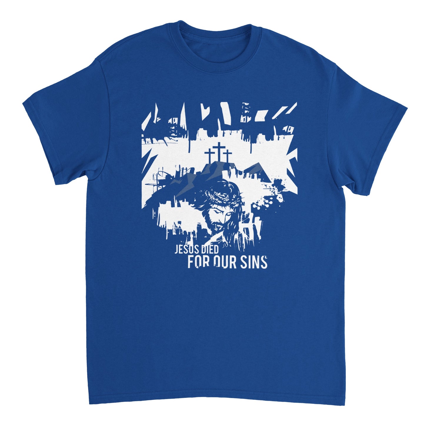 Jesus Died for Our Sins,, Heavyweight Unisex Crewneck T-shirt