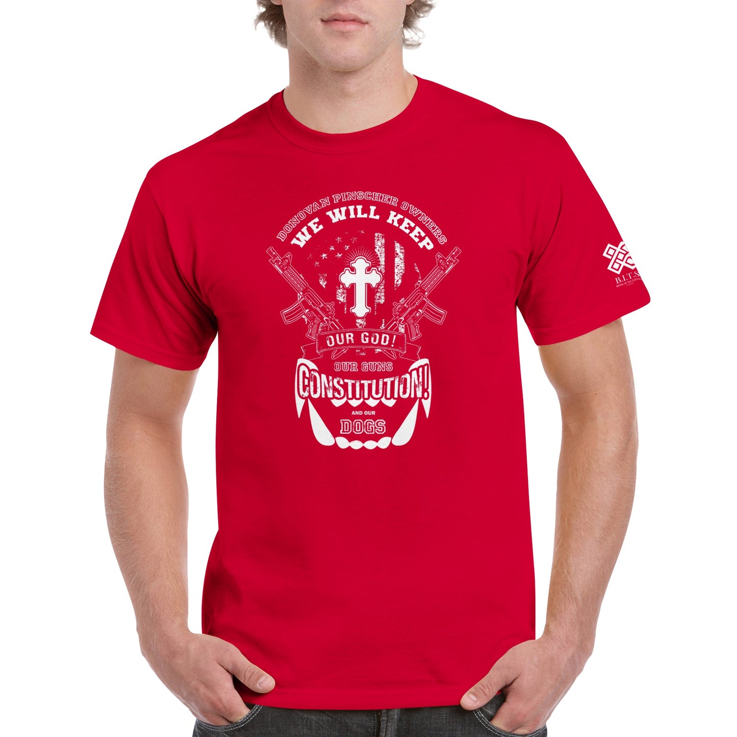 Donovan Pinscher Our Rights Will Not be Stolen, Heavyweight Unisex Crewneck T-shirt