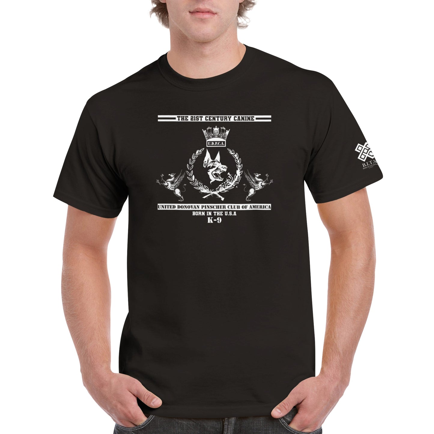 Original Donovan Pinscher Classic Logo, Heavyweight Unisex Crewneck T-shirt