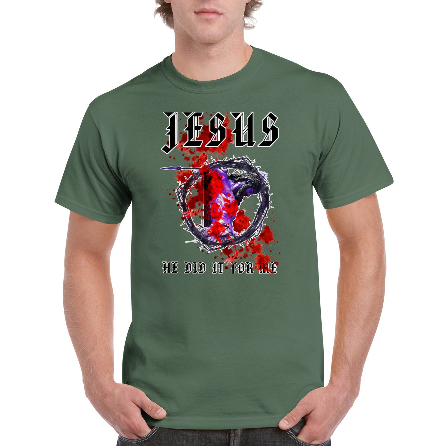 JESUS Did IT For Me, Heavyweight Unisex Crewneck T-shirt