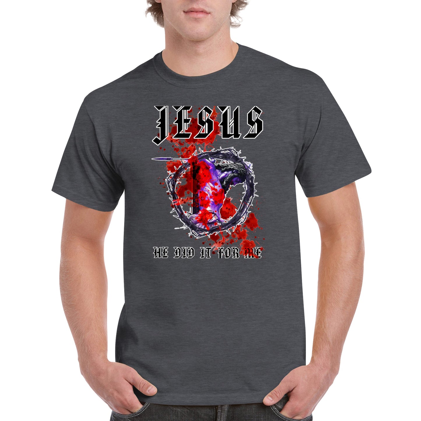 JESUS Did IT For Me, Heavyweight Unisex Crewneck T-shirt