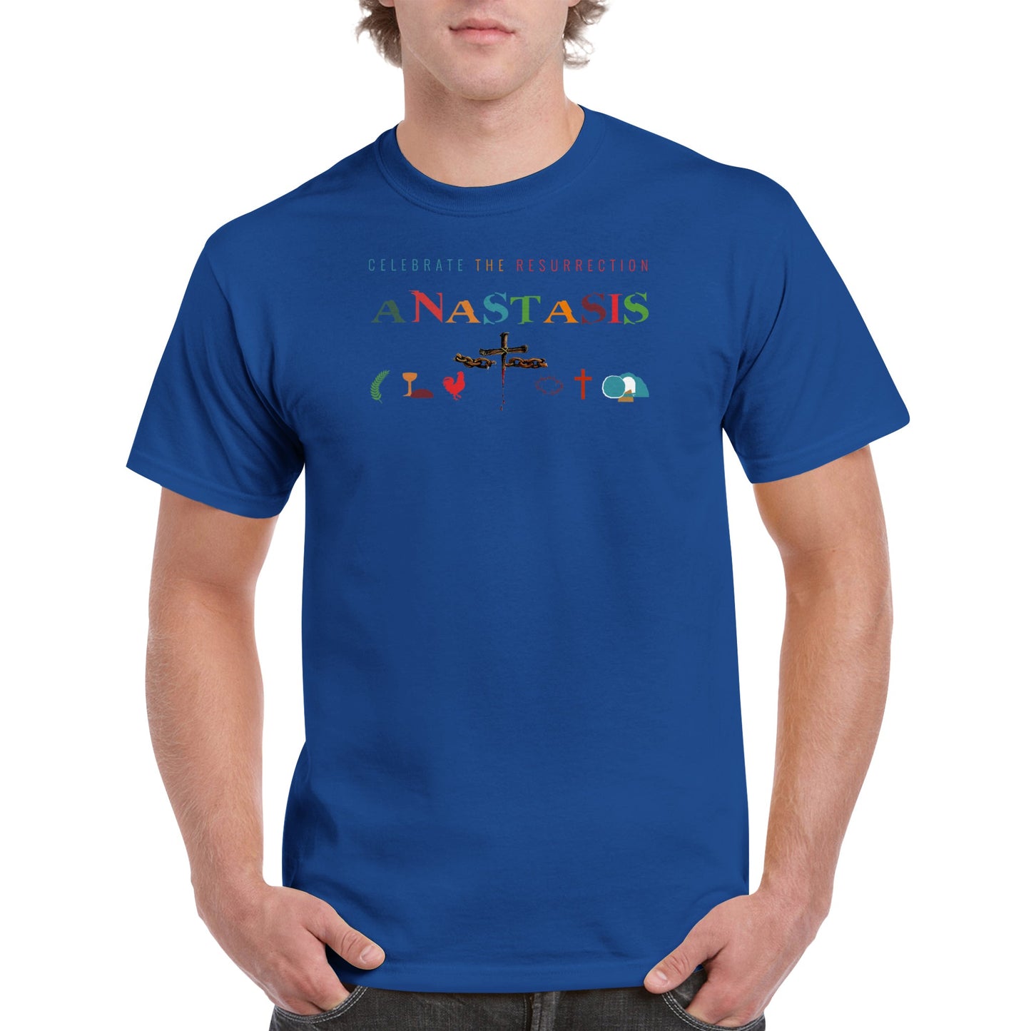Anastasis Celebrate the Resurrection, Heavyweight Unisex Crewneck T-shirt