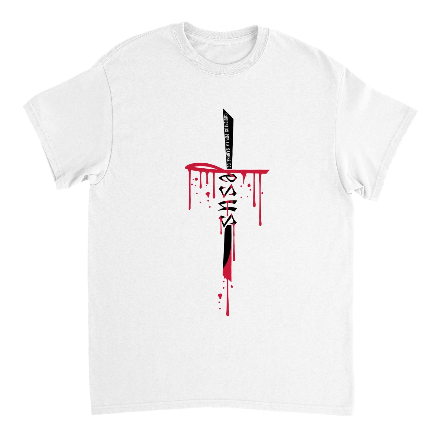 Cubierto Por La Sangre De Cristo, Camiseta Manga Corta Clasica - Unisexo
