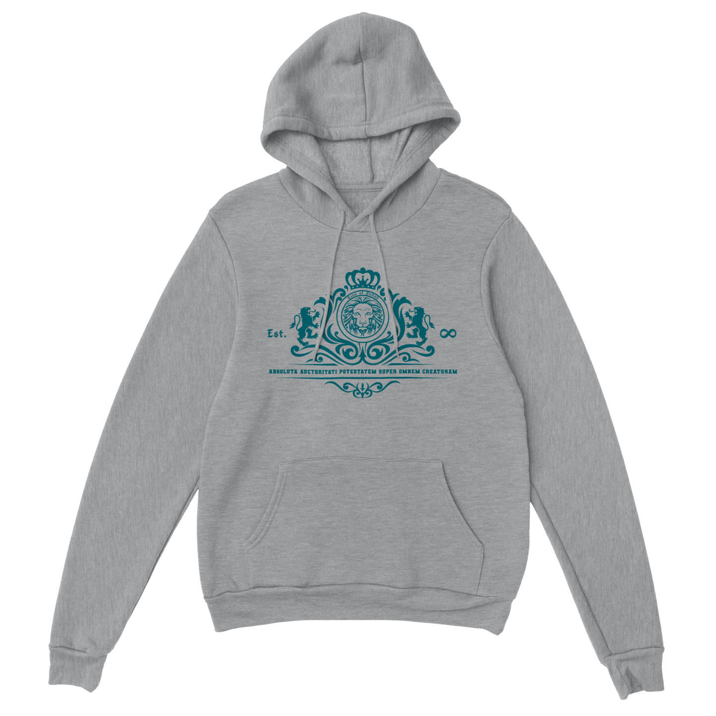 Lion of Judah Stylized CRYSTAL TEAL EDITION, Classic Unisex Pullover Hoodie