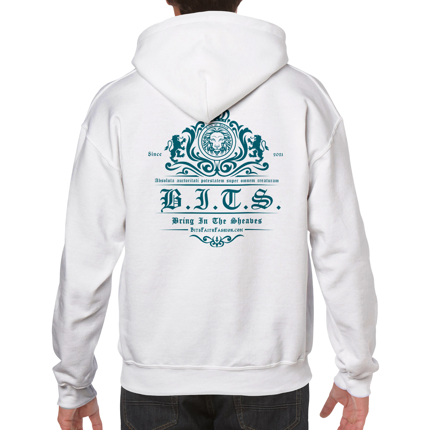 Lion of Judah Stylized CRYSTAL TEAL EDITION, Classic Unisex Pullover Hoodie