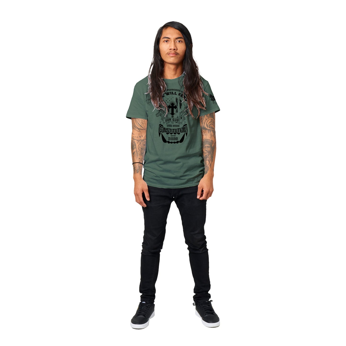 Donovan Pinscher Our Rights Will Not be Stolen, Heavyweight Unisex Crewneck T-shirt