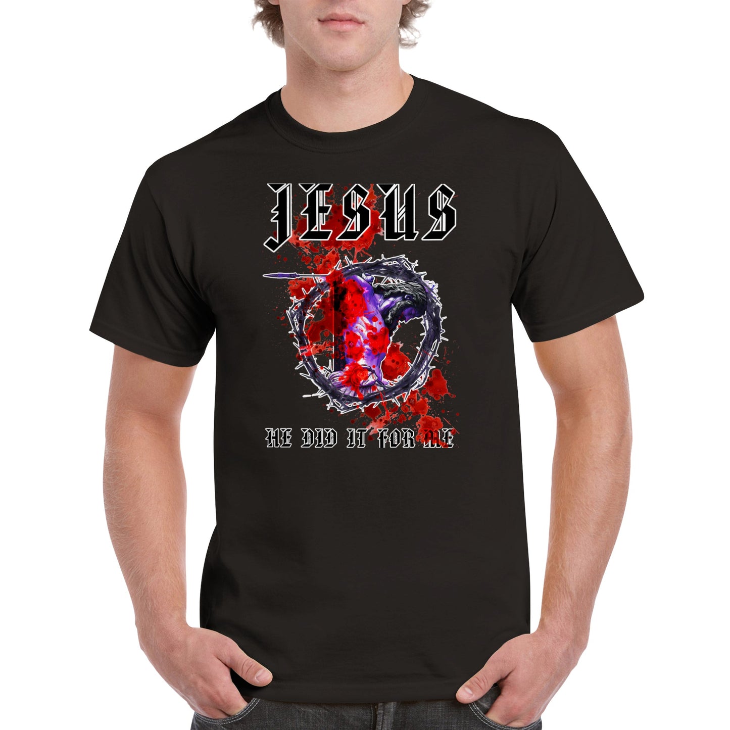 JESUS Did IT For Me, Heavyweight Unisex Crewneck T-shirt