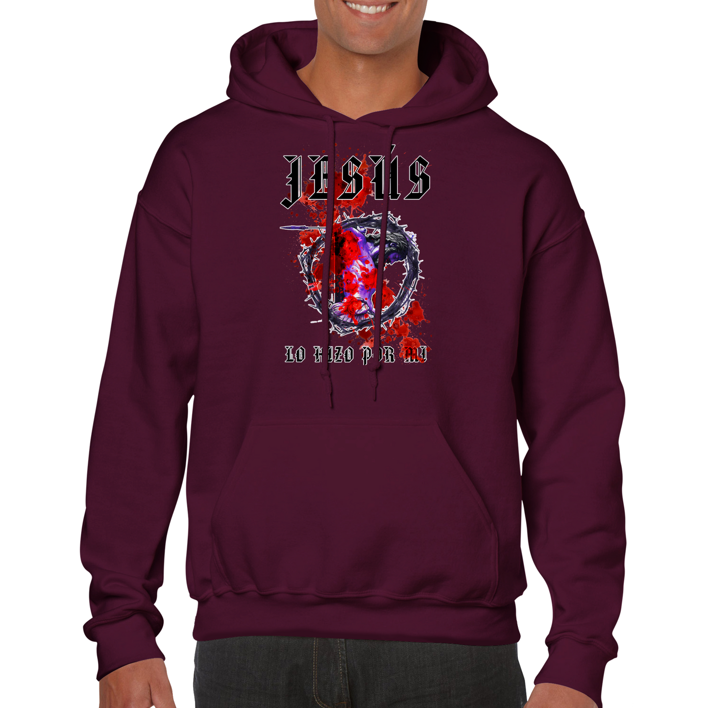 La Crucificacion Lo Hizo Por Mi, Sudadera con Capucha Clasica - Unisexo