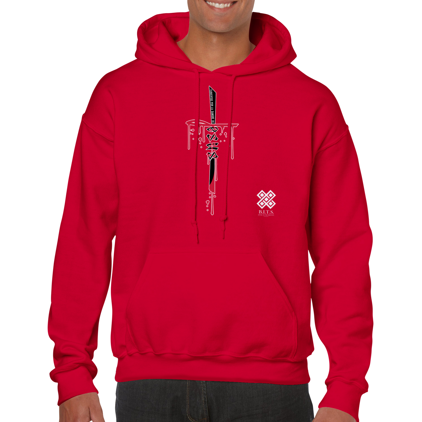 Cubierto Por La Sangre De Cristo, Sudadera con Capucha Clasica - Unisexo