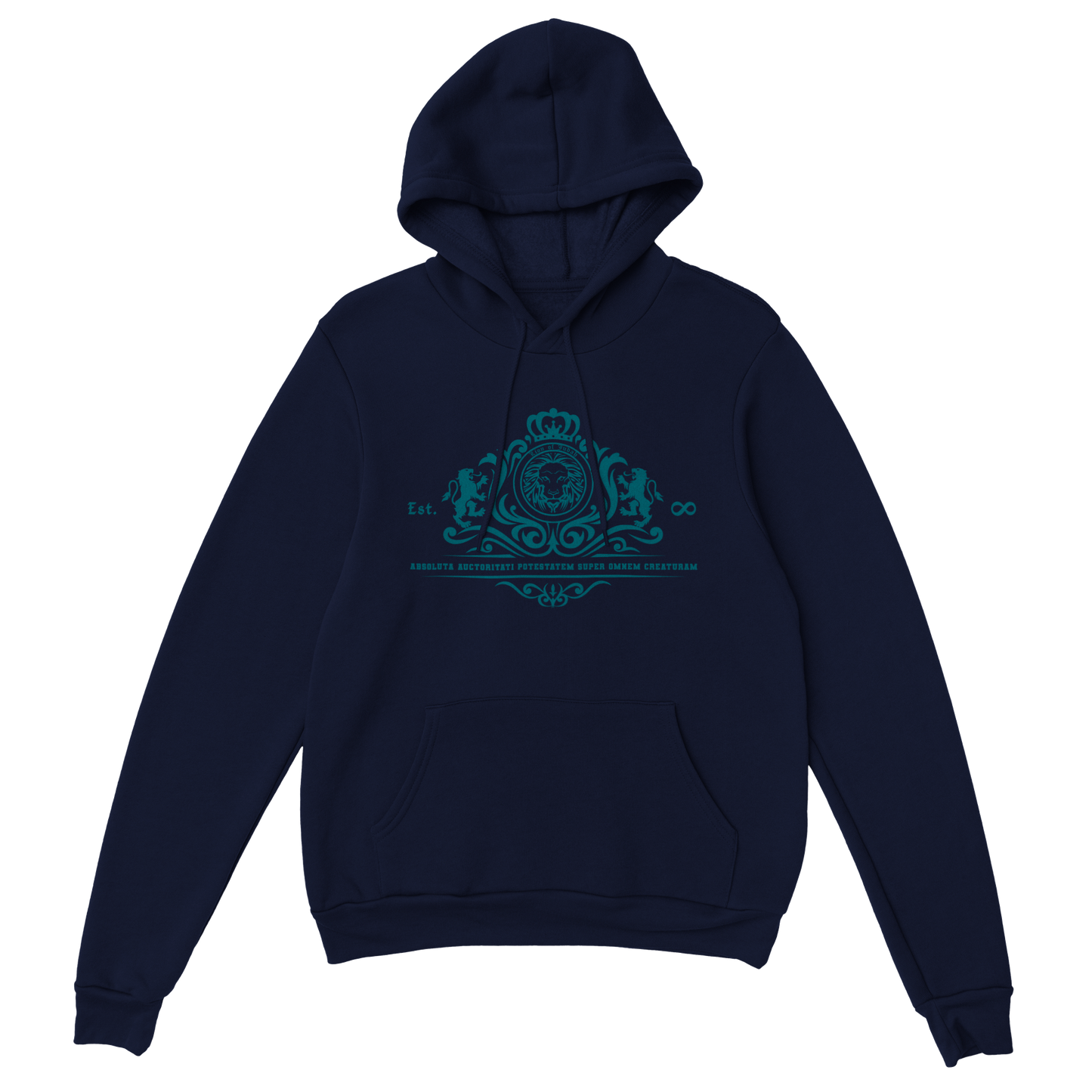Lion of Judah Stylized CRYSTAL TEAL EDITION, Classic Unisex Pullover Hoodie