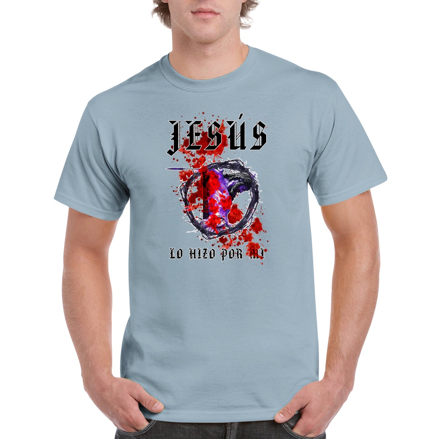 La Crucificacion Lo Hizo Por Mi, Camiseta Manga Corta Clasica - Unisexo