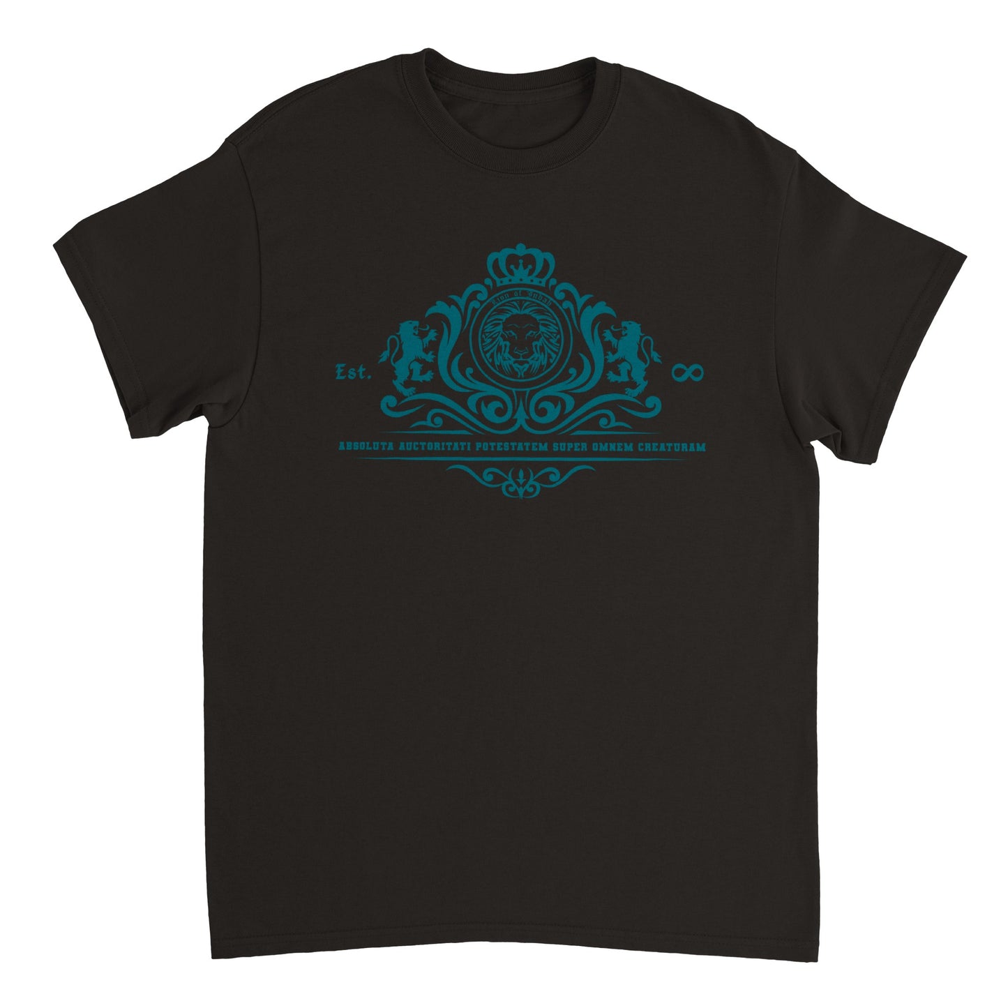 Lion of Judah Stylized CRYSTAL TEAL EDITION, Heavyweight Unisex Crewneck T-shirt