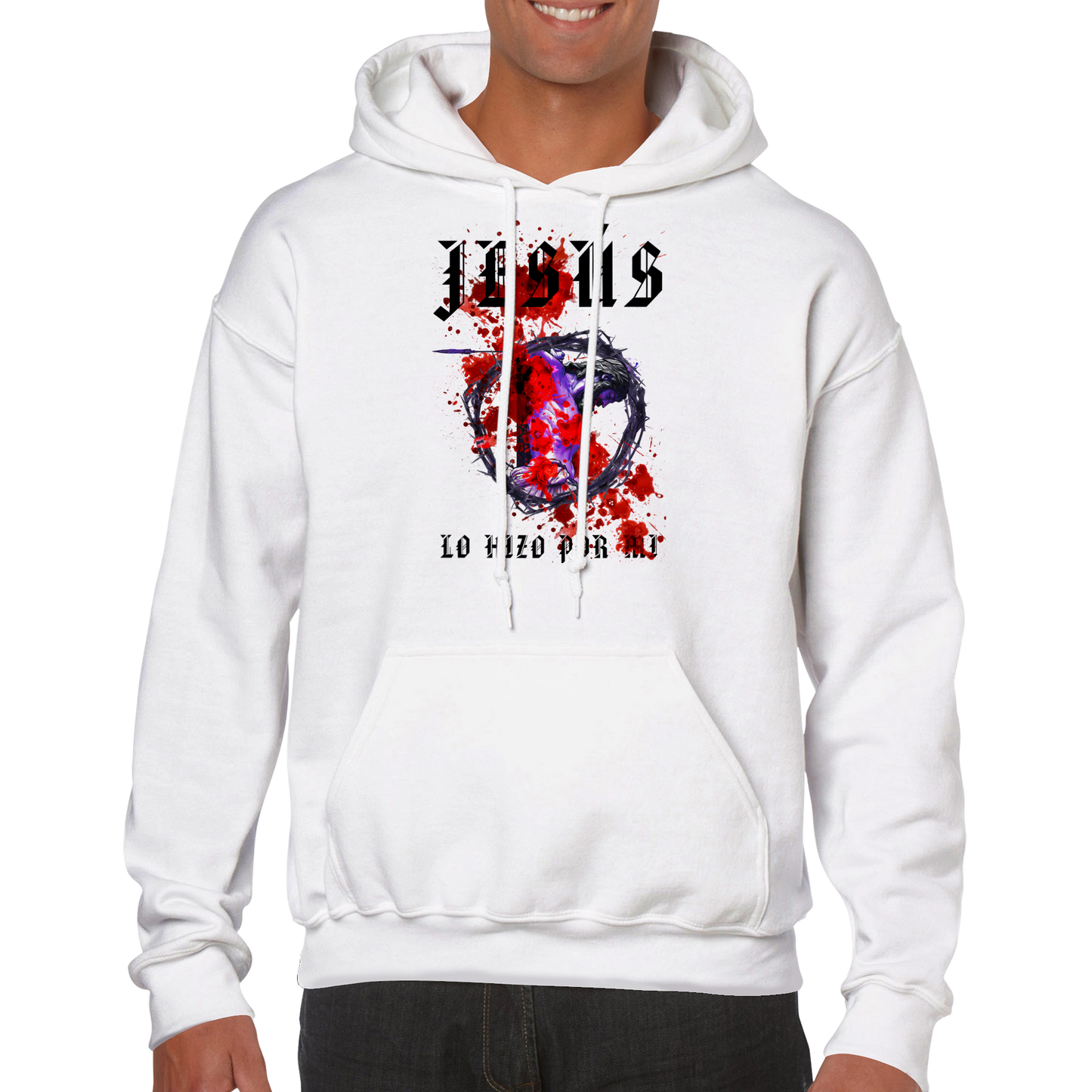 La Crucificacion Lo Hizo Por Mi, Sudadera con Capucha Clasica - Unisexo