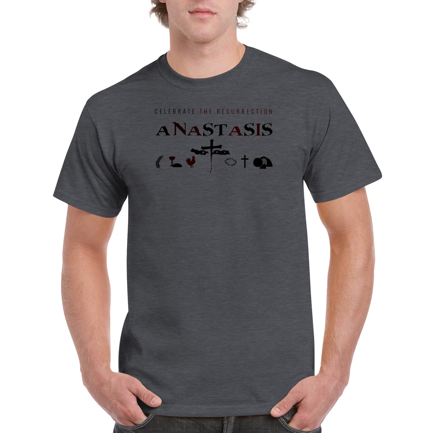Anastasis Celebrate the Resurrection, Heavyweight Unisex Crewneck T-shirt