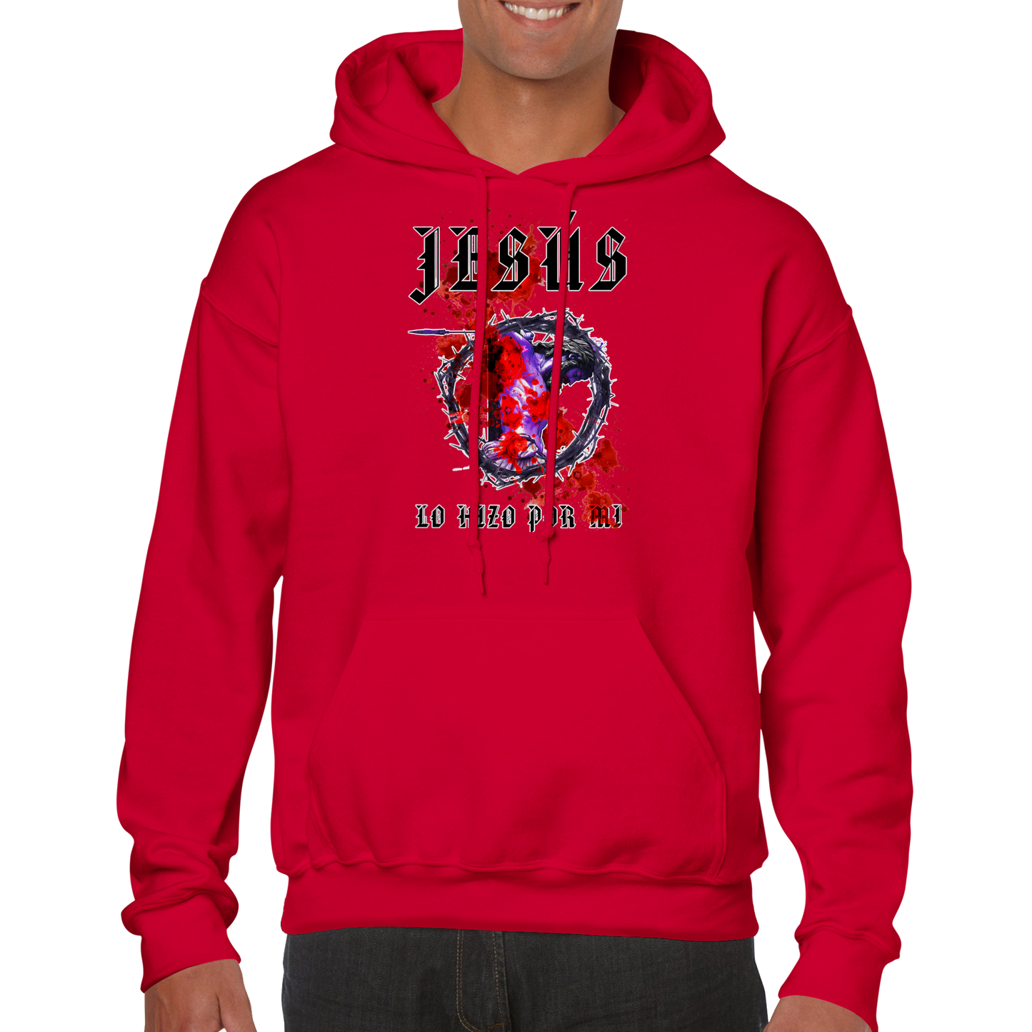 La Crucificacion Lo Hizo Por Mi, Sudadera con Capucha Clasica - Unisexo
