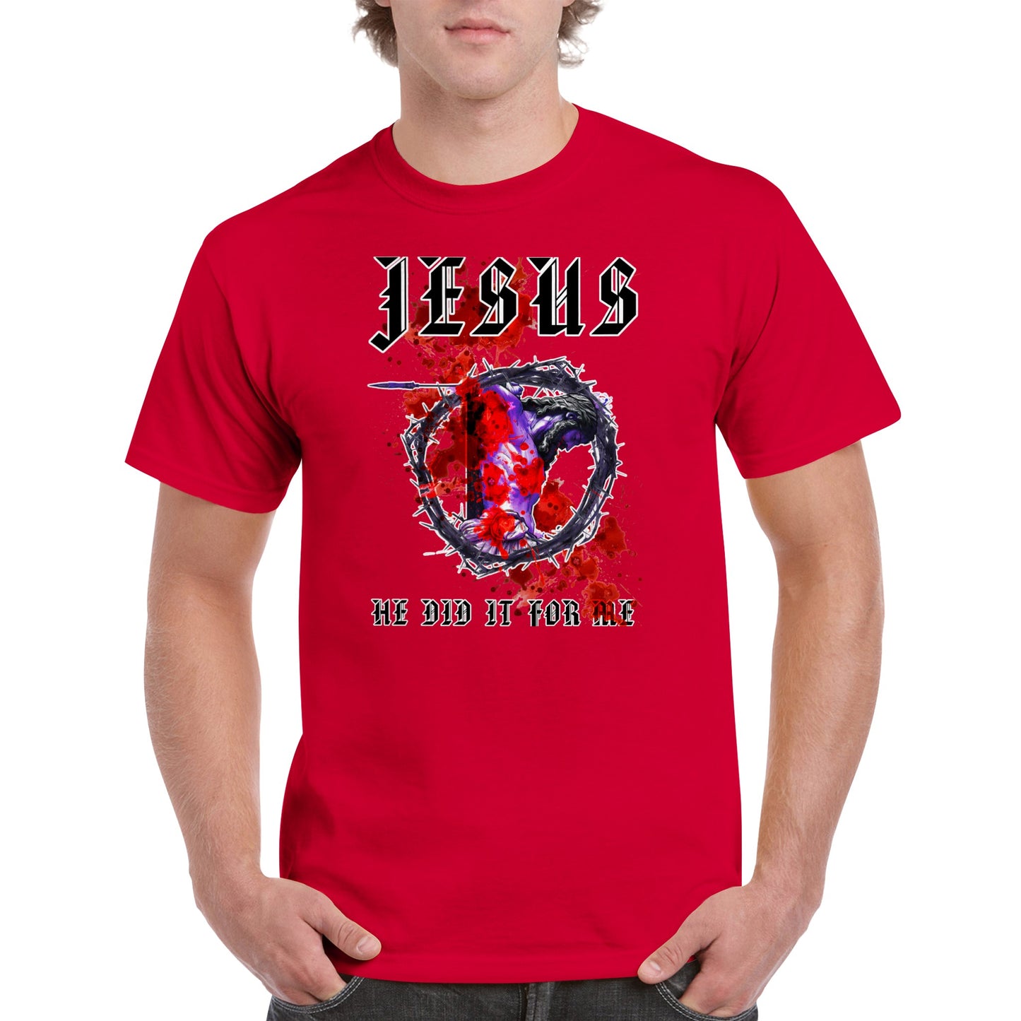 JESUS Did IT For Me, Heavyweight Unisex Crewneck T-shirt