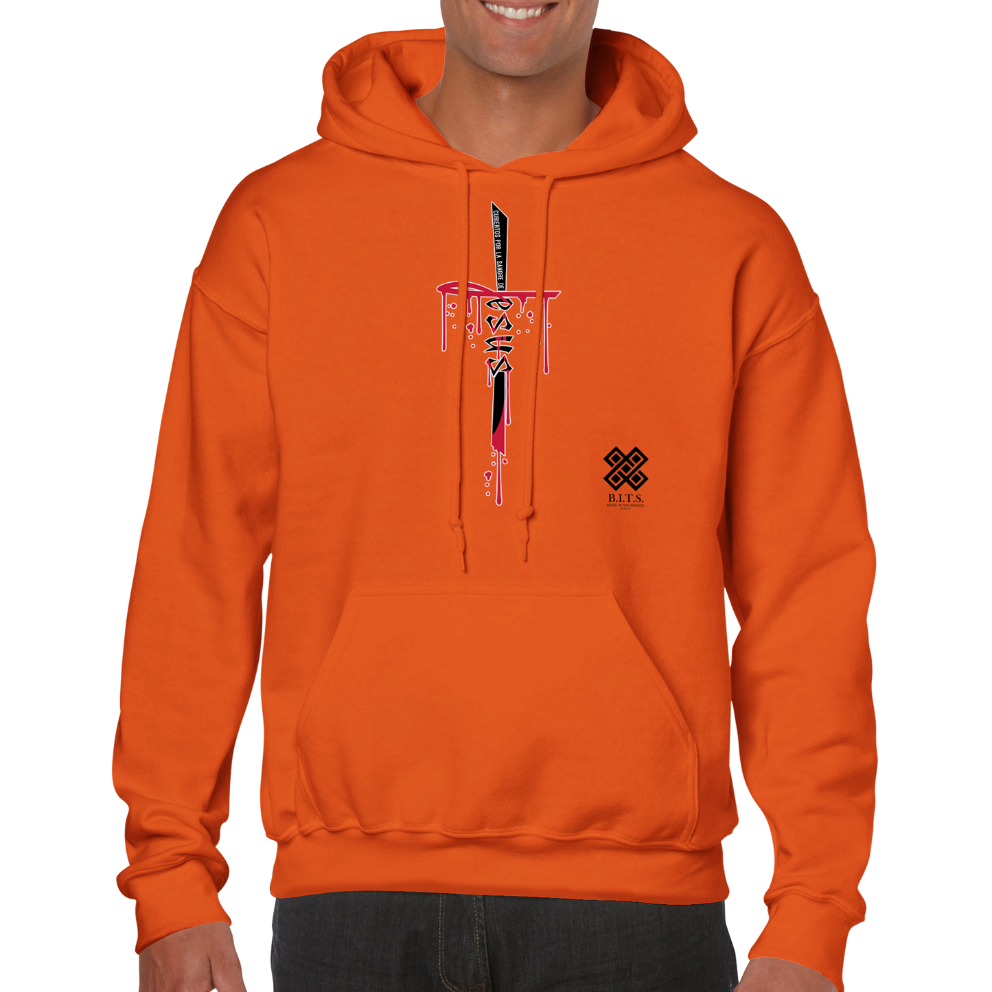 Cubierto Por La Sangre De Cristo, Sudadera con Capucha Clasica - Unisexo
