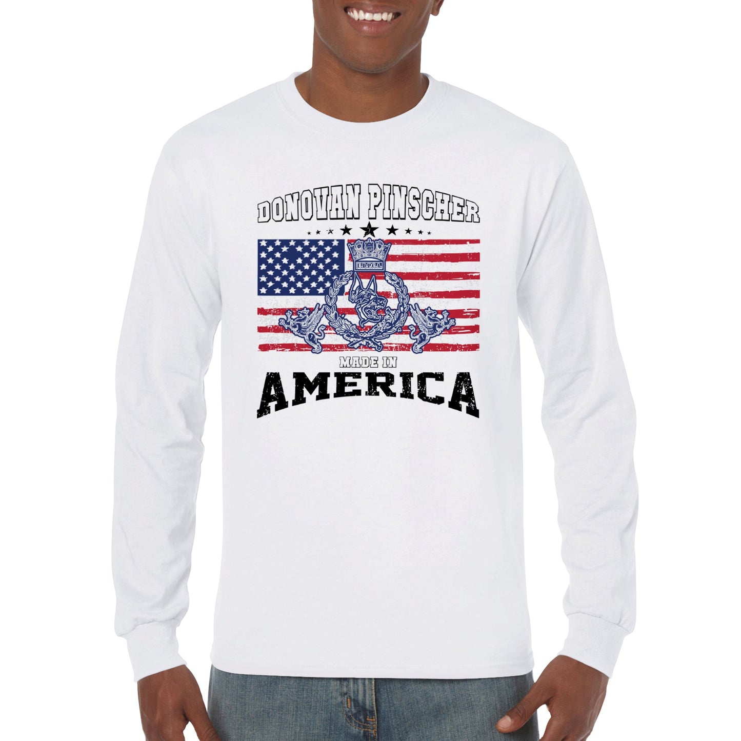 Donovan Pinscher American Made Classic Crest, Classic Unisex Longsleeve T-shirt