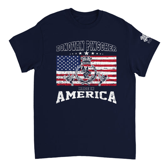 Donovan Pinscher American Made Classic Crest, Heavyweight Unisex Crewneck T-shirt