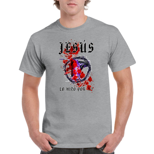 La Crucificacion Lo Hizo Por Mi, Camiseta Manga Corta Clasica - Unisexo