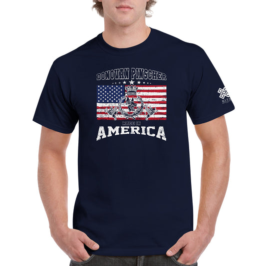 Donovan Pinscher American Made Classic Crest, Heavyweight Unisex Crewneck T-shirt