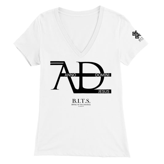 Anno Domini Jesus, Premium Womens V-Neck T-shirt