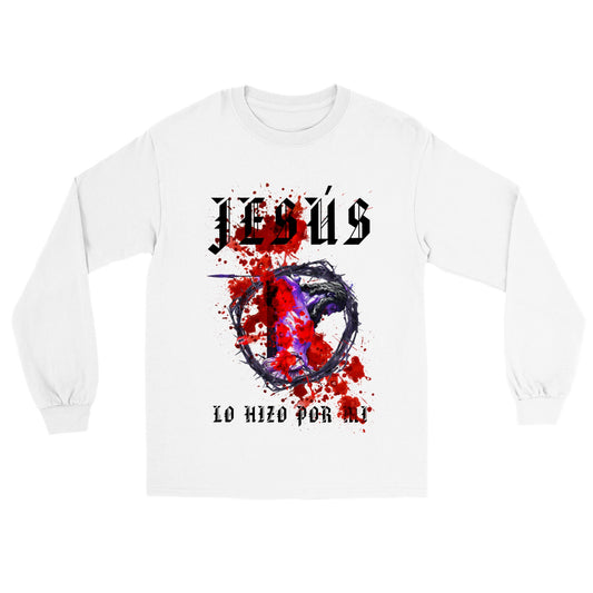 La Crucificacion Lo Hizo Por Mi, Camiseta Manga Larga Clasica Unisexo